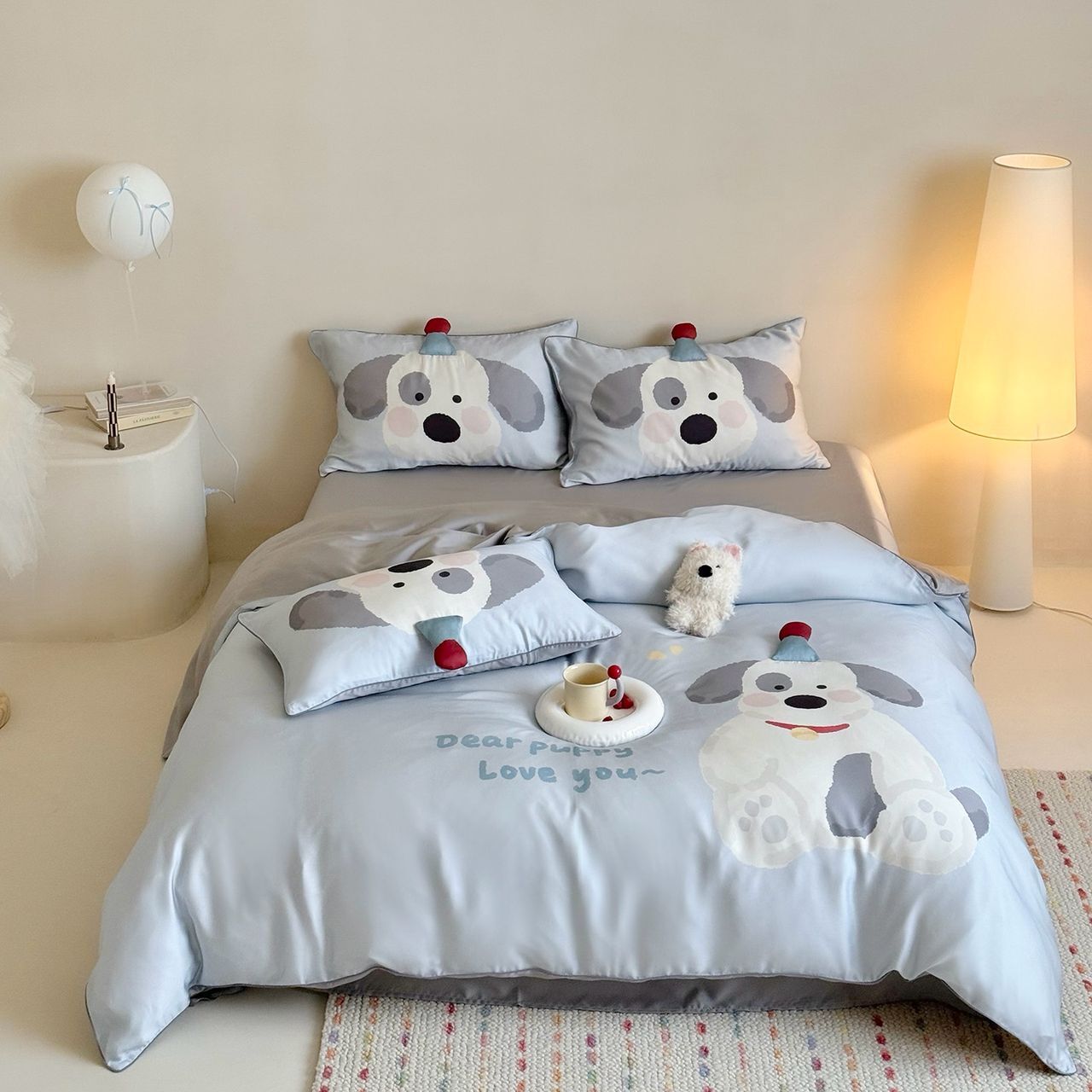 ZEPHYR HOME Полуторка Тенсель Собачка голубой