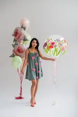 Сет гелиевых шаров Цветочный рай