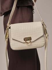 Женская сумка кросс-боди Azaro бежевый лен/мороко