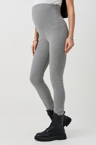 Леггинсы для беременных 19225 серый меланж