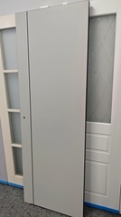 Межкомнатная дверь ВФД BASIC Taupe ABS black Black mould (3П3м1) Светло-серый c бежевым оттенком, матовый