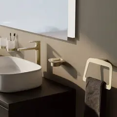 Мыльница стеклянная BELZ B90802, брашированное золото