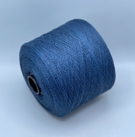 Бобинная пряжа, Linette Pailletes, 450м, 80% Лен, 20% Полиэстер(пайетка), Океан+пайетка(в тон).37695