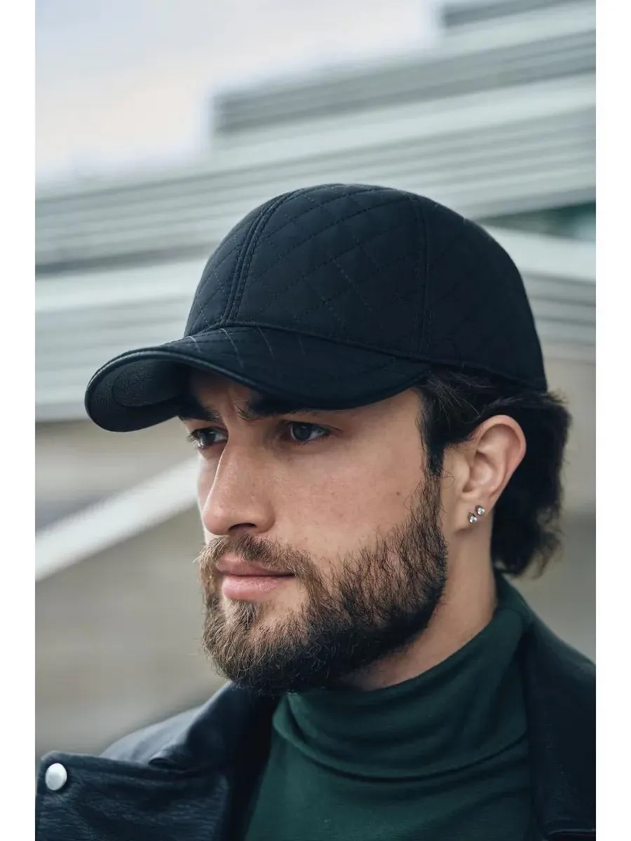 Кепка утепленная с ушками плащевка стеганая