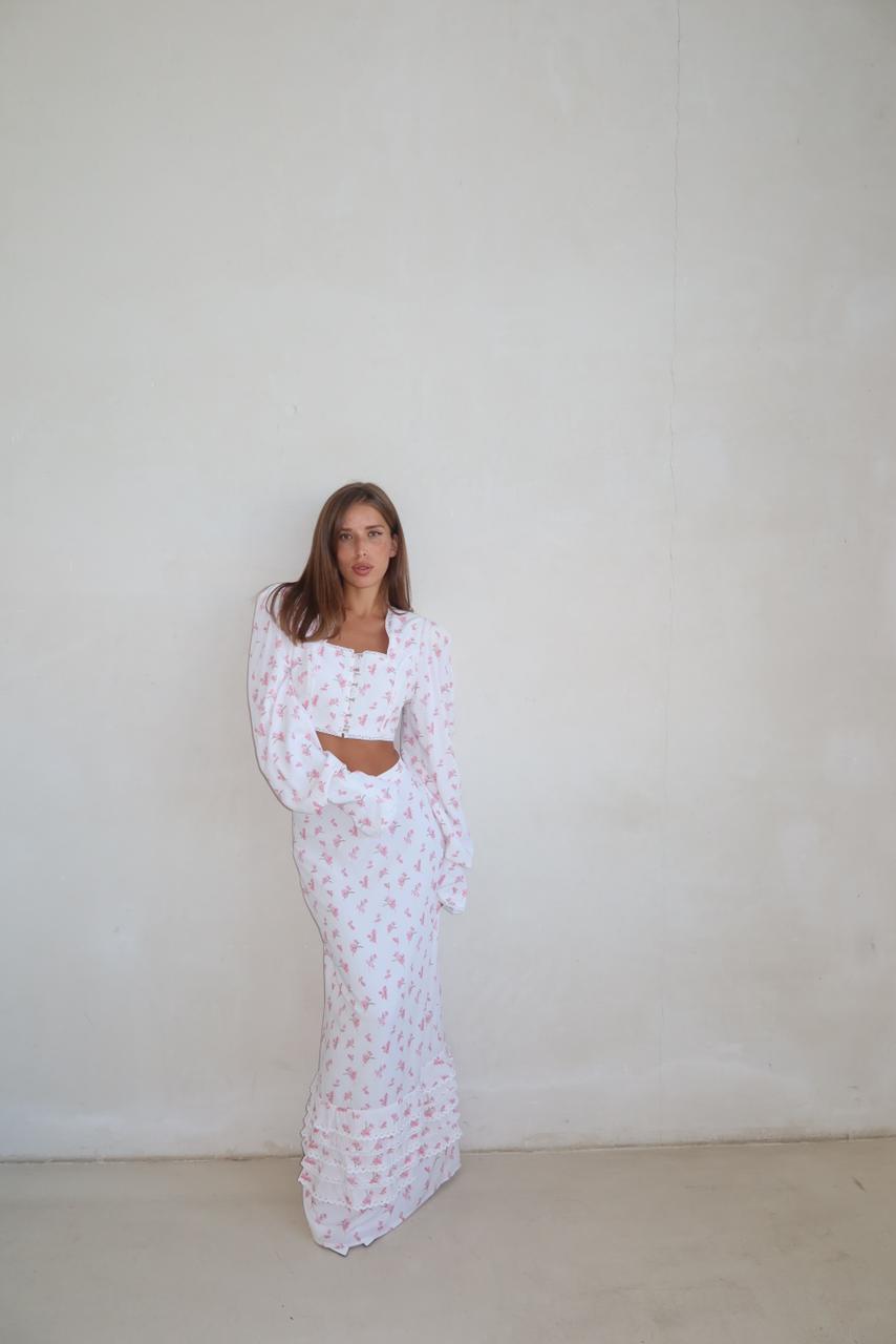 Maxi Skirt with Floral Print