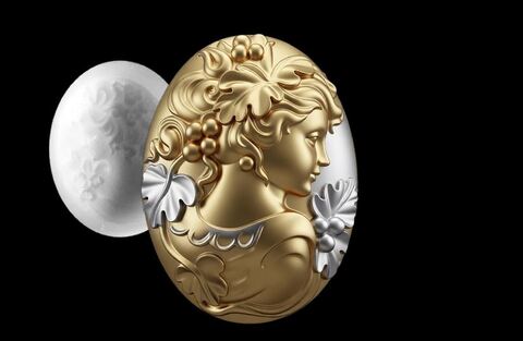 Силиконовый молд Камея Девушка № 32