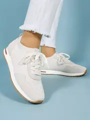 Кроссовки нат. замша/текстиль (36-41)р. / шт. HL-135-WHITE