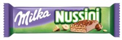 Вафля Milka Nussini с начинкой из орехового крема