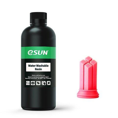 Фотополимерная смола eSUN Water-Washable Resin for LCD, 500 г, красный, WATERWASHABLERESIN-R