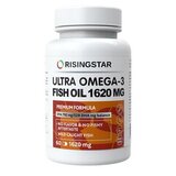 Ультра Омега-3, Ultra omega-3 fish oil 1620 mg, Risingstar, 60 капсул 1