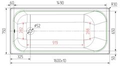 ВАННА ЧУГУННАЯ НОСТАЛЬЖИ 160х75