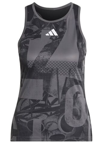 Топ теннисный Adidas Club Graphic Tank - grey five/black/carbon