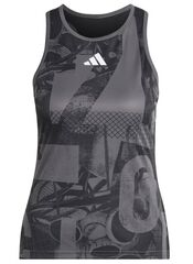 Топ теннисный Adidas Club Graphic Tank - grey five/black/carbon