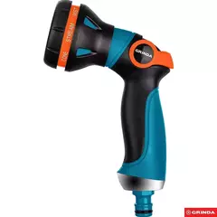 GRINDA S-8, 8 режимов, двухкомпонентный с регулятором напора, поливочный пистолет, PROLine (429100)