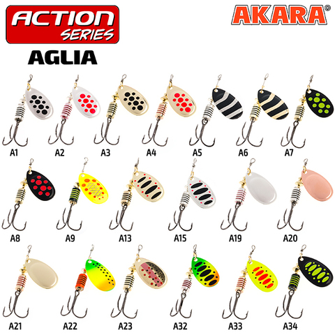 Блесна вращ. Akara Action Series Aglia 3 7 гр. 1/4 oz. A05