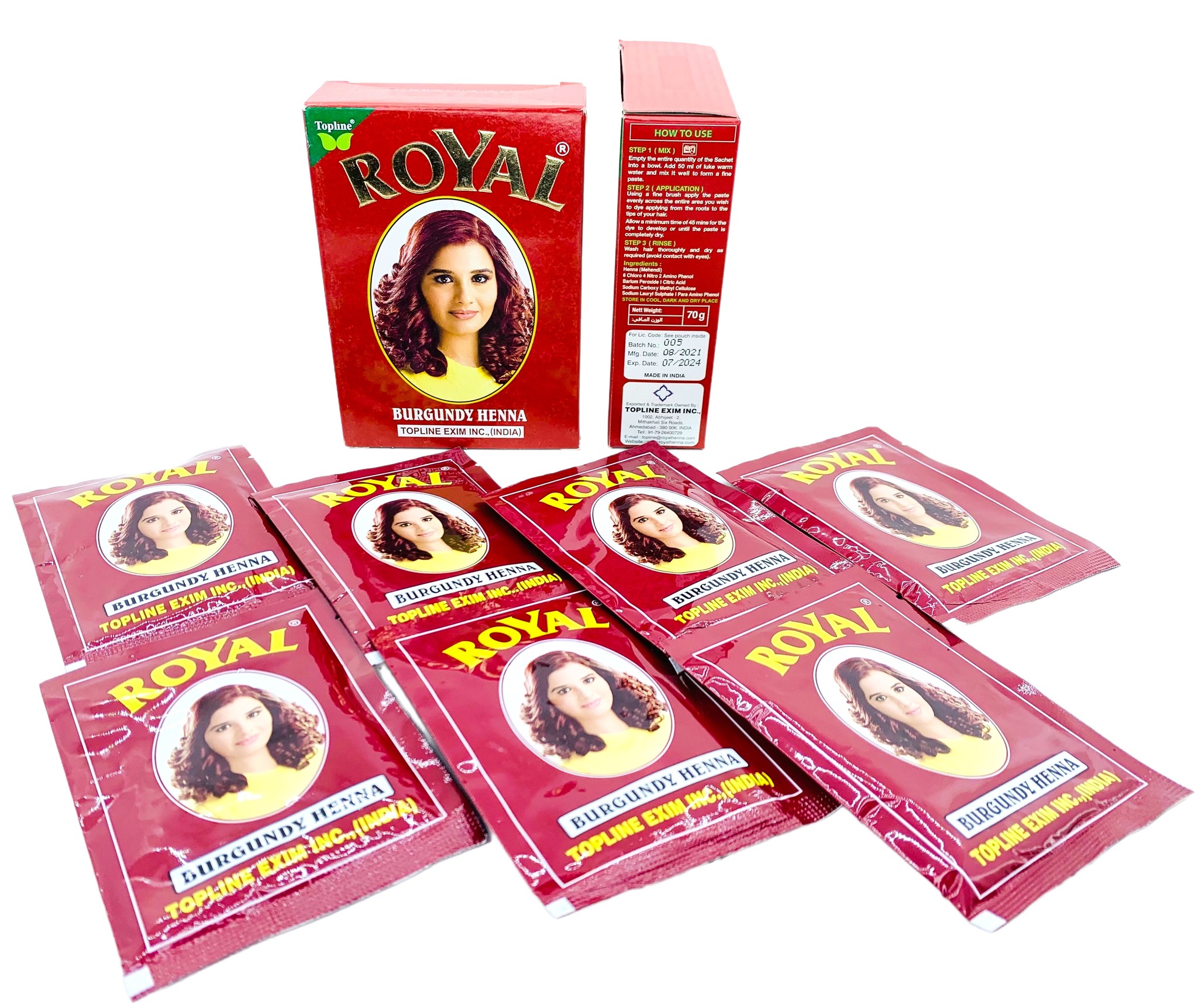 Хна для волос Royal Burgundy Henna Бордовая 70g