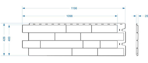 Фасадная панель Деке Камень 1098х400 мм