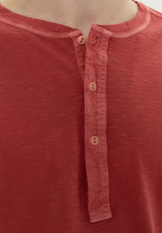 Лонгслив Bowery NYC однотонный Henley Slub DB Red