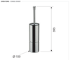 Remer RB465CFP Ершик для унитаза, цвет: чёрный