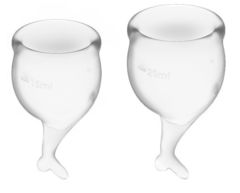 Набор прозрачных менструальных чаш Feel secure Menstrual Cup - 