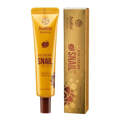 AsiaKiss Snail Eye Cream - Крем для кожи вокруг глаз с экстрактом слизи улитки