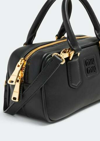 Кожаная сумка Miu Miu Arcadie черный