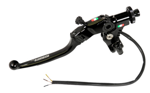 Рычаг сцепления Accossato в сборе, 24мм, складывающийся рычаг, RST, черный,  микровыключатель 3 пров