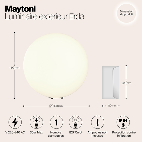 Ландшафтный светильник Maytoni Erda O594FL-01W1
