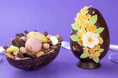 Пасхальное шоколадное яйцо &quot;Весенний букет&quot;, 600 г