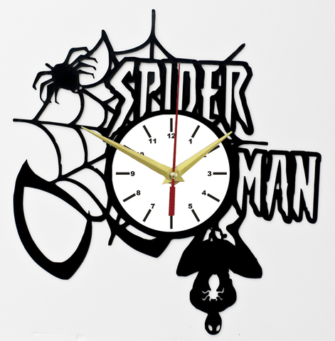 Человек паук Часы из Пластинки