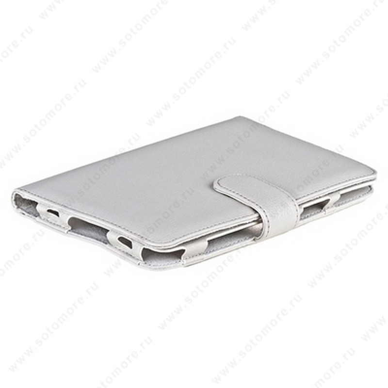 Чехол-книжка для Samsung Galaxy Tab 7.0 Plus P6200/ P6210 белый с заклепкой