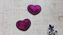 Аппликация пайетки "Сердце", р. 4,2х3,5 см