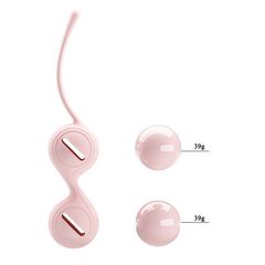 Нежно-розовые вагинальные шарики на сцепке Kegel Tighten Up I - 