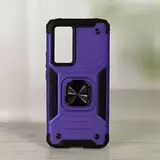 Противоударный чехол Strong Armour Case с кольцом для Xiaomi 12T, 12T Pro (Фиолетовый)