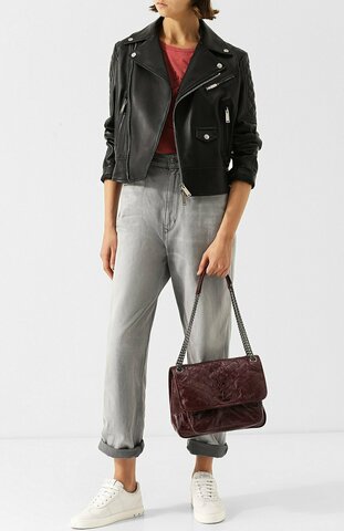 Сумка Saint Laurent Niki Medium бордовый