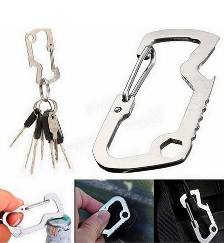 Карабин Leatherman Carabiner серебристый, нержавеющая сталь (доп.ф.:открывашка) (930378)