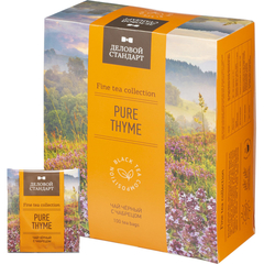 Чай Деловой Стандарт Pure thyme черн.с чабрецом 100 пакx2гр