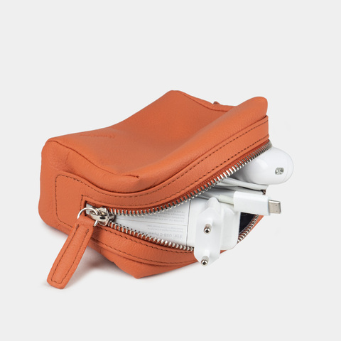 Несессер Mignon из кожи теленка оранжевого цвета
