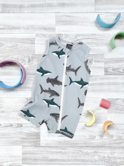 Песочник без рукавов Mjölk Sleep and Play Акулы