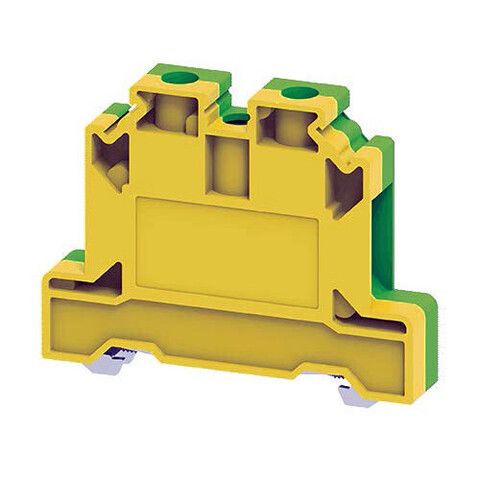 Клемма заземления на DIN-рейку с винтовыми зажимами для проводника до 10 мм.кв.