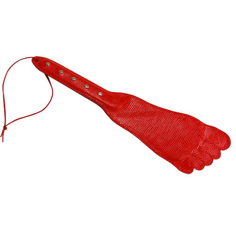 Красная хлопалка в форме ступни - 34,5 см. - Sitabella BDSM accessories 3034-2