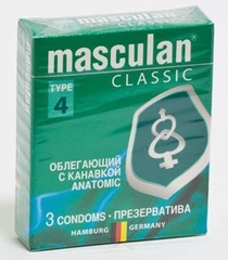 Презервативы Masculan Classic облегающие с канавкой (Anatomic)