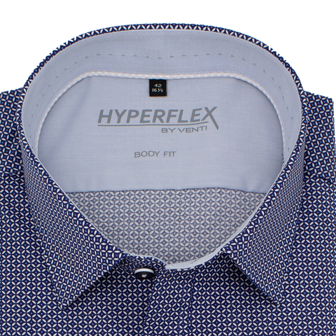 Рубашка Venti Body Fit 193176800-104 синий принт, серия Hyperflex