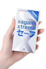 Презервативы Sagami Xtreme Ultrasafe с двойным количеством смазки - 10 шт. - 