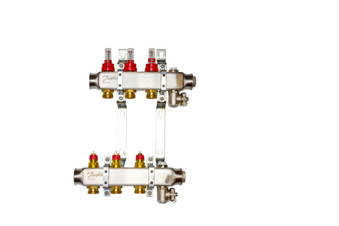 Danfoss 088U0953 SSM-3F Комплект коллекторов с расходомерами и кронштейнами 3 контура