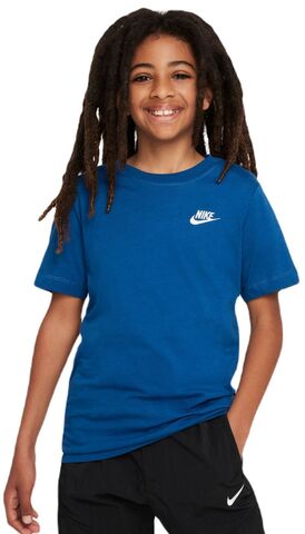 Детская теннисная футболка Nike Kids NSW Tee Embedded Futura - court blue/white