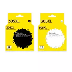 IC-H305XL_MP Комплект картриджей T2 для HP №652: IC-H3YM62AE черный + IC-H3YM63AE цветной