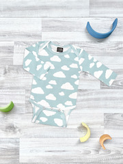 Боди Mjölk Облака с длинным рукавом