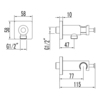 Lemark LM3785MW Подключение для душевого шланга, латунь/белый матовый