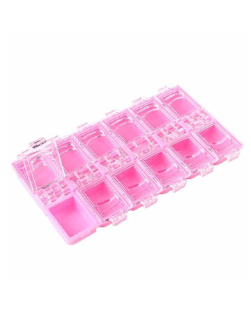 Контейнер для хранения 12 ячеек T2 пластик розовый